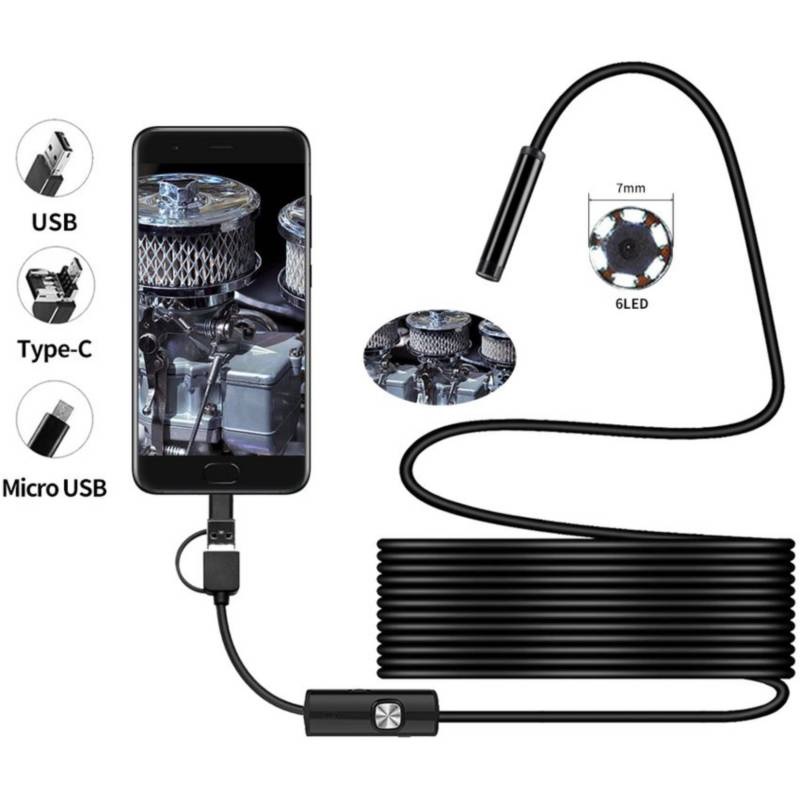 Camara Inspeccion Tipo V8 Endoscopio Android 3en1 Sonda Usb